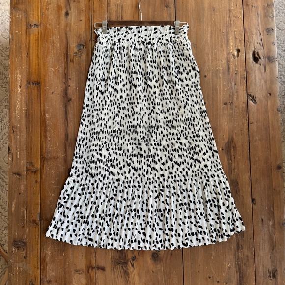 Ces Femme Pleated midi maxi‎ skirt Twyla Spotted - Picture 1 of 7